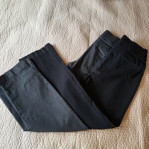 2 Dark Greyish Black And Black  Business Casual Strech Pants For Women, Size 10